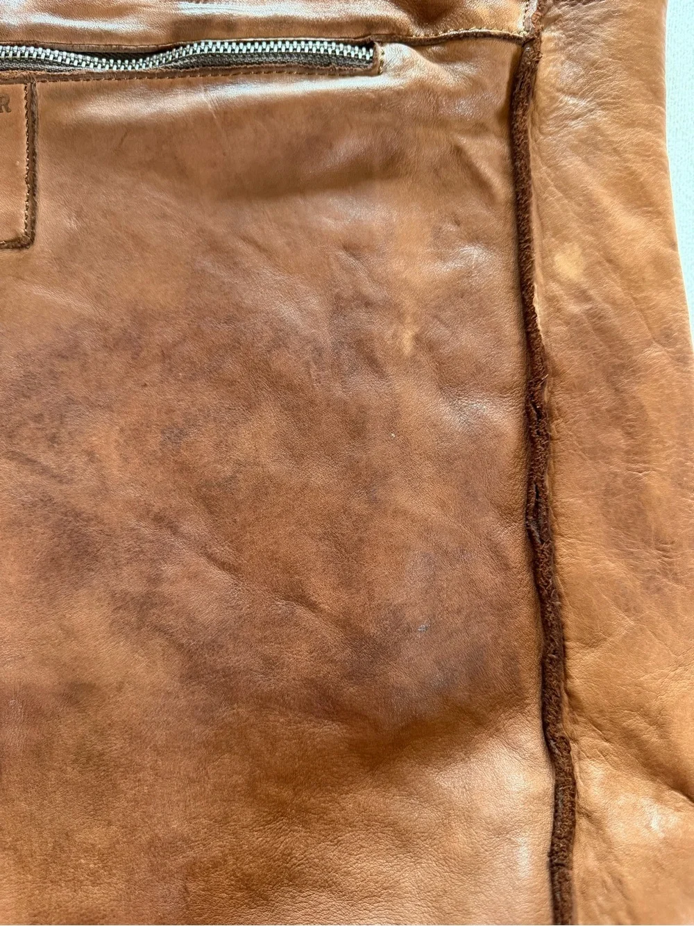 Harbour 2nd Cognac Brown Leather Tote Bag Soft Distressed Chic Quiet luxury - Picture 7 of 13